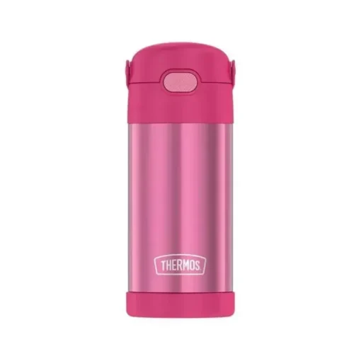 Garrafa térmica - 12 onças. Garrafa de Funtainer® não licenciada de aço inoxidável, rosa