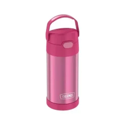 Garrafa térmica - 12 onças. Garrafa de Funtainer® não licenciada de aço inoxidável, rosa
