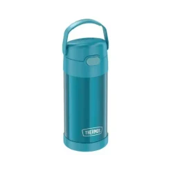 Garrafa térmica - 12 onças. Garrafa de Funtainer® não licenciada de aço inoxidável, azul-petróleo