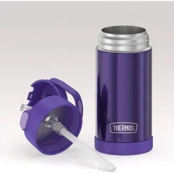 Garrafa térmica - 12 onças. Garrafa de Funtainer® não licenciada de aço inoxidável, roxa
