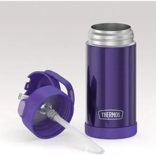Garrafa térmica - 12 onças. Garrafa de Funtainer® não licenciada de aço inoxidável, roxa