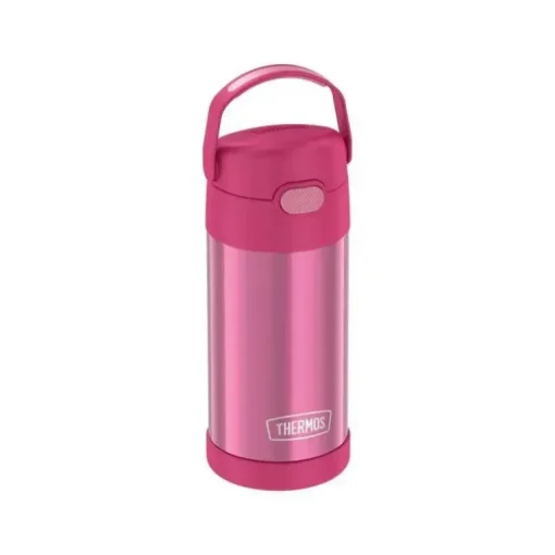 Garrafa térmica - 12 onças. Garrafa de Funtainer® não licenciada de aço inoxidável, rosa