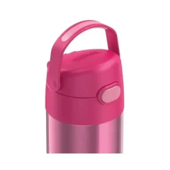 Garrafa térmica - 12 onças. Garrafa de Funtainer® não licenciada de aço inoxidável, rosa