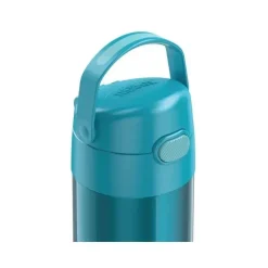 Garrafa térmica - 12 onças. Garrafa de Funtainer® não licenciada de aço inoxidável, azul-petróleo