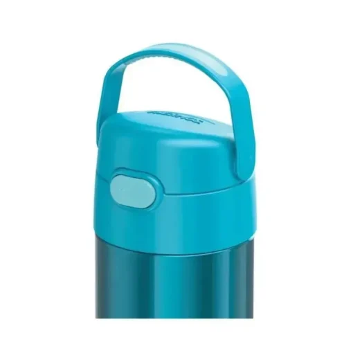 Garrafa térmica - 12 onças. Garrafa de Funtainer® não licenciada de aço inoxidável, azul-petróleo
