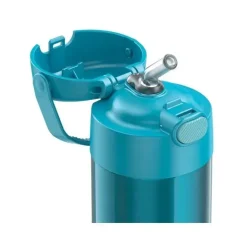 Garrafa térmica - 12 onças. Garrafa de Funtainer® não licenciada de aço inoxidável, azul-petróleo