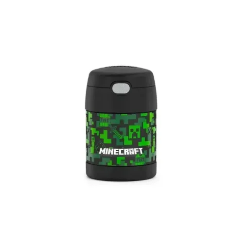 Garrafa térmica - Frasco para alimentos de aço inoxidável licenciado Funtrainer 10Oz, Minecraft