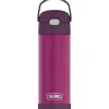 Garrafa térmica - Funtainer 16 onças de aço inoxidável com isolamento a vácuo, vermelho violeta