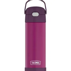 Garrafa térmica - Funtainer 16 onças de aço inoxidável com isolamento a vácuo, vermelho violeta