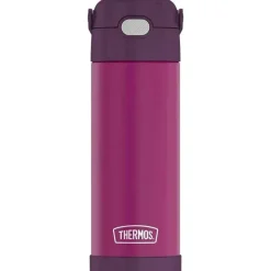 Garrafa térmica - Funtainer 16 onças de aço inoxidável com isolamento a vácuo, vermelho violeta