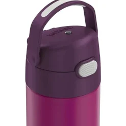 Garrafa térmica - Funtainer 16 onças de aço inoxidável com isolamento a vácuo, vermelho violeta