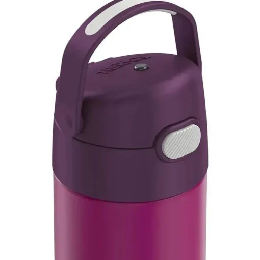 Garrafa térmica - Funtainer 16 onças de aço inoxidável com isolamento a vácuo, vermelho violeta