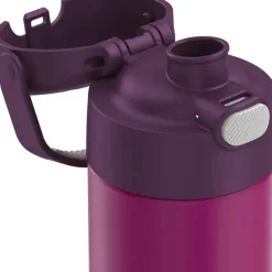Garrafa térmica - Funtainer 16 onças de aço inoxidável com isolamento a vácuo, vermelho violeta