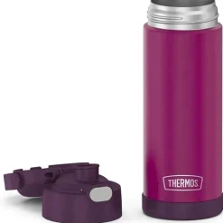 Garrafa térmica - Funtainer 16 onças de aço inoxidável com isolamento a vácuo, vermelho violeta