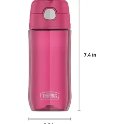 Garrafa térmica - garrafa de hidratação Funtainer® de plástico de 16 onças com tampa de bico, framboesa