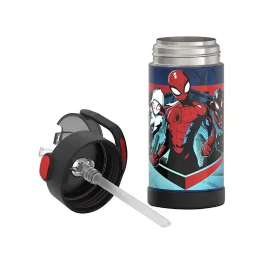 Garrafa térmica - Garrafa de aço inoxidável licenciada Funtrainer 12Oz, Homem-Aranha