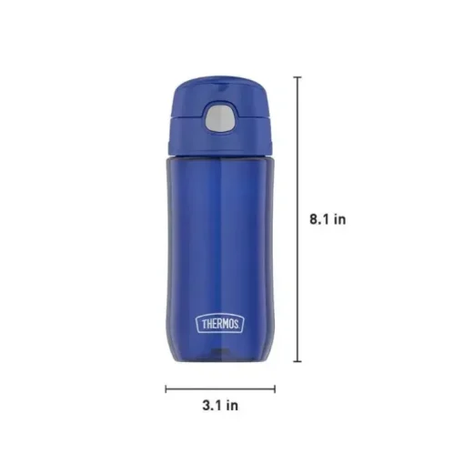 Garrafa térmica - garrafa de hidratação Funtainer® de plástico de 16 onças com tampa de bico, mirtilo