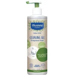 Gel de limpeza orgânico Mustela com azeite e aloé