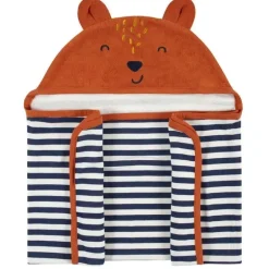 Gerber - 1 Pk envoltório de banho com capuz felpudo menino tamanho único, raposa