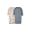 Gerber - 2 Pk Gown Boy Fox, 0/6M