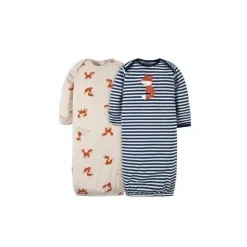 Gerber - 2 Pk Gown Boy Fox, 0/6M