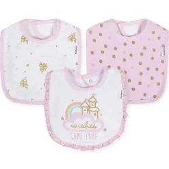Gerber - 3 PK Terry Babador Garota, Castelo, Tamanho Único
