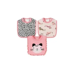 Gerber - 3 Pk Terry Babador menina tamanho único leopardo