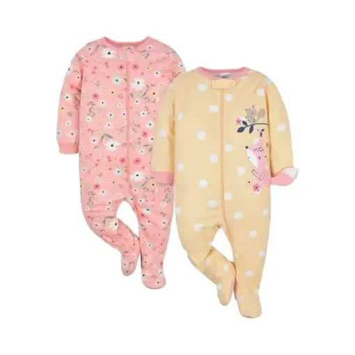 Gerber - 2 unidades Baby Girl Fox Sleep N' Play