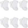 Gerber - 6 unidades de meias brancas Terry Wiggle Proof