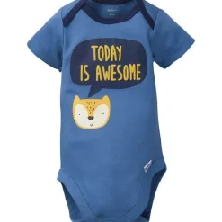 Gerber - Conjunto de 4 peças Snap, Body, Calça e Boné com Pés, Fox