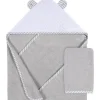 Gerber - conjunto de toalha com capuz e luva de pano, menino urso