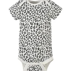 Gerber - Macacão de Manga Curta para Bebê 4Pk - Menina Leopardo