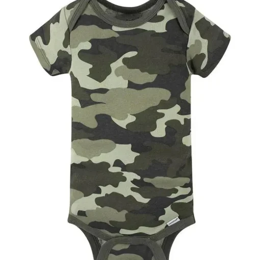 Gerber - Macacão de Manga Curta para Bebê 4Pk - Menino Urso