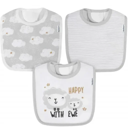 Gerber - 3Pk Terry Babete Neutro Tamanho Único, Animais Bebês