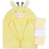 Gerber - Toalha de banho e panos de banho para bebê com capuz, girafa