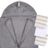 Gerber - Toalha de banho e panos de banho com capuz para bebê, dinossauro