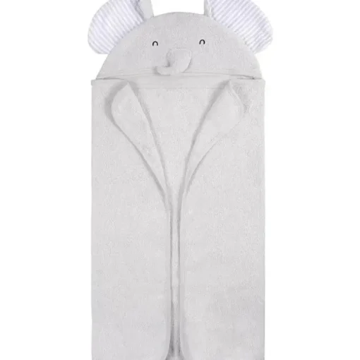 Gerber - Toalha de banho e panos de banho com capuz para bebê, elefante