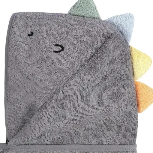Gerber - Toalha de banho e panos de banho com capuz para bebê, dinossauro