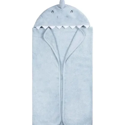 Gerber - Toalha de banho e panos de banho com capuz para bebê, tubarão