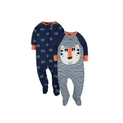 Gerber Baby Boys 2 Pacote Sleep N' Play Tigre, Azul