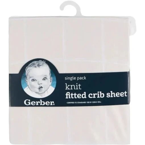 Gerber Bedding - 1Pk Knit Crib Sheet, Bege