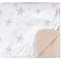 Gerber Bedding - 1Pk 2Ply Cobertor de pelúcia | Neutro Celestial