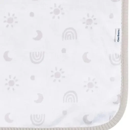 Gerber Bedding - 1Pk 2Ply Cobertor de pelúcia, arco-íris neutro