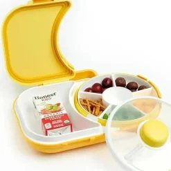 Gobe ​​- Lancheira Infantil Com Snack Spinner, Amarelo Mel