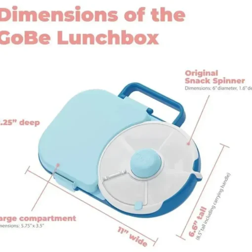 GoBe - Lancheira Infantil com Spinner Destacável, Roxa