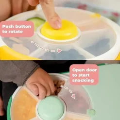 Gobe ​​- Lancheira Infantil Com Snack Spinner, Amarelo Mel