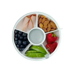 GoBe - Pacote Kids Original Snack Spinner com alça de mão e folha de adesivos, cinza