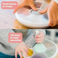 GoBe - Pacote Kids Original Snack Spinner com alça de mão e folha de adesivos, cinza
