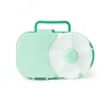 Gobe ​​Kids - Lancheira 2 em 1 com pequeno spinner flip, verde sálvia