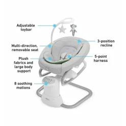 Graco - Acalme My Way Baby Swing com balancim removível, Madden